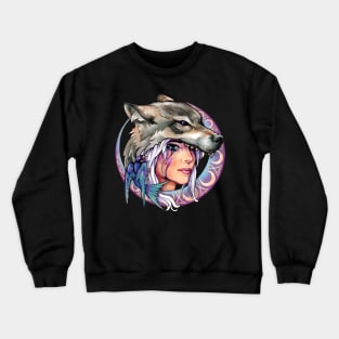 Wolf & Swallow - Art Nouveau Medallion [OPALINE] Crewneck Sweatshirt